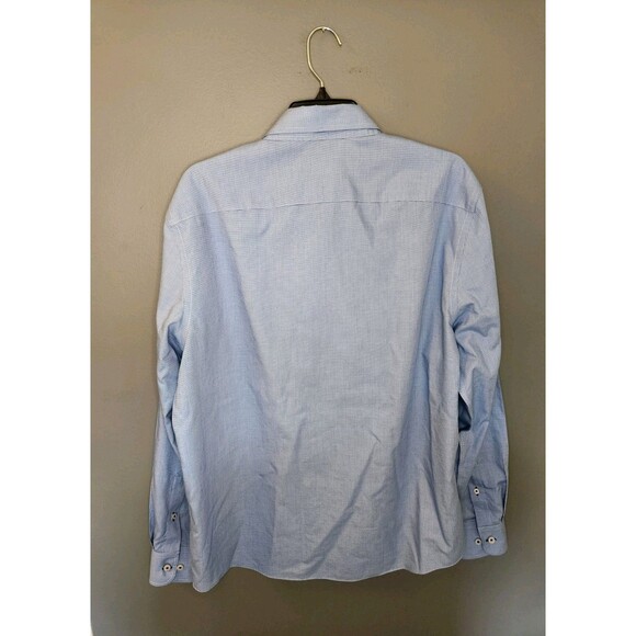 UNTUCKit Shirt Men's L Blue Long Sleeve Button Down Wrinkle Free Cadetto - Picture 3 of 6